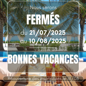 Fermeture de nos locaux